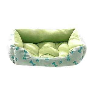 <b>Dog</b> <b>Bed</b> Rectangle Cloth Pet <b>Bed</b> With Polyester Fiber Fill For Small <b>Medium</b> <b>Dogs</b> Animal Pattern Hand Washable - Product Image 3