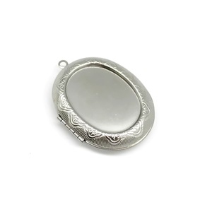 Colgante ovalado de acero inoxidable con diseño de crisantemo para hacer collares, accesorios de joyería DIY - Product Image 2