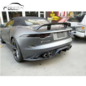 GT Style Carbon Fiber Single Deck Rear <b>Trunk</b> Lip High Kick Spoiler for Jaguar F-Type 2017 - Product Image 2