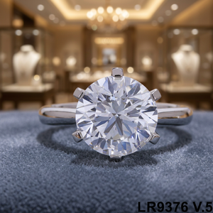 แหวนแต่งงาน/หมั้นเพชร CVD รูปทรง F VS1 ประดับเพชร 6 กรงเล็บ คลาสสิก ทองคำขาว 14K ชุบโรเดียม - Product Image 3