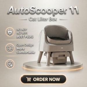 Pour AutoScooper Bac à litière pour chat à détection automatique, à ouverture supérieure, à roulement, double mode (automatique/manuel), grande chambre, autonettoyant - Product Image 6