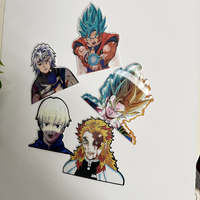 Autocollant de mouvement d'anime japonais Lenticular 3D Card Sticker Mix Designs of DBZ Design