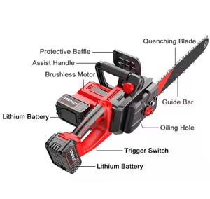 <span class=keywords><strong>เลื่อย</strong></span>โซ่ไฟฟ้า<span class=keywords><strong>ไร้</strong></span><span class=keywords><strong>สาย</strong></span>ขนาด 12 นิ้ว กำลังสูง แบบมือถือ สำหรับ<span class=keywords><strong>ตัด</strong></span>แต่ง<span class=keywords><strong>กิ่ง</strong></span><span class=keywords><strong>ไม้</strong></span> ใช้ในงาน DIY และอุตสาหกรรม - Product Image 2