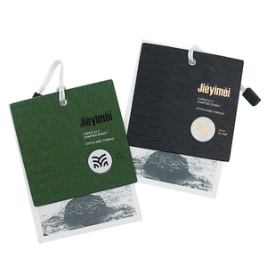 Nhà máy trực tiếp giá tốt giấy đầy màu sắc treo thẻ tùy chỉnh logo thương hiệu thẻ hình chữ nhật cho hàng may mặc - Product Image 6