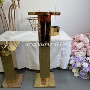 IFG 2025 nuovi prodotti altezza 1.97 e 3.28ft <span class=keywords><strong>oro</strong></span> acciaio inox fiore basamento <span class=keywords><strong>centrotavola</strong></span> matrimonio per la decorazione del partito - Product Image 4