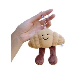 Lindos croissants animales muñecas juguetes de peluche suave forma 3D estilo de dibujos animados niñas llaveros bolsas colgantes al por mayor - Product Image 6