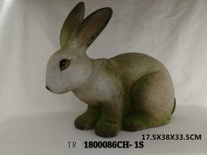 थोक उद्यान सजावट राल खरगोश की मूर्ति के लिए हरे मोर्स खरगोश की प्रतिमा शिल्प उपयोग के लिए हरे मूसा खरगोश - Product Image 6