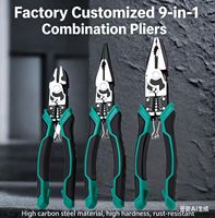 Pince coupante diagonale multifonction en acier au chrome-vanadium avec poignée souple en plastique rouge et noir – Vente directe usine, personnalisable OEM