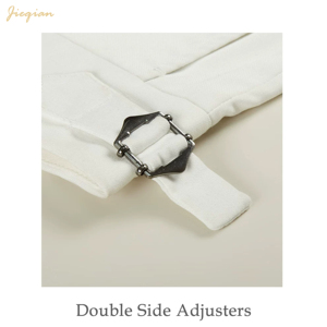 Pantalon de costume uni pour homme avec ajusteurs latéraux doubles et ourlet retroussé |   Pantalon formel extensible et respirant, teint éco-responsable - Product Image 4