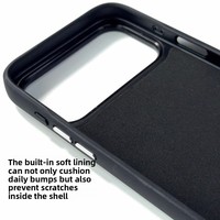 Coque de téléphone en verre A9 avec paillettes, bordure contrastée argent et noir, motif floral, protection 360° pour 17P