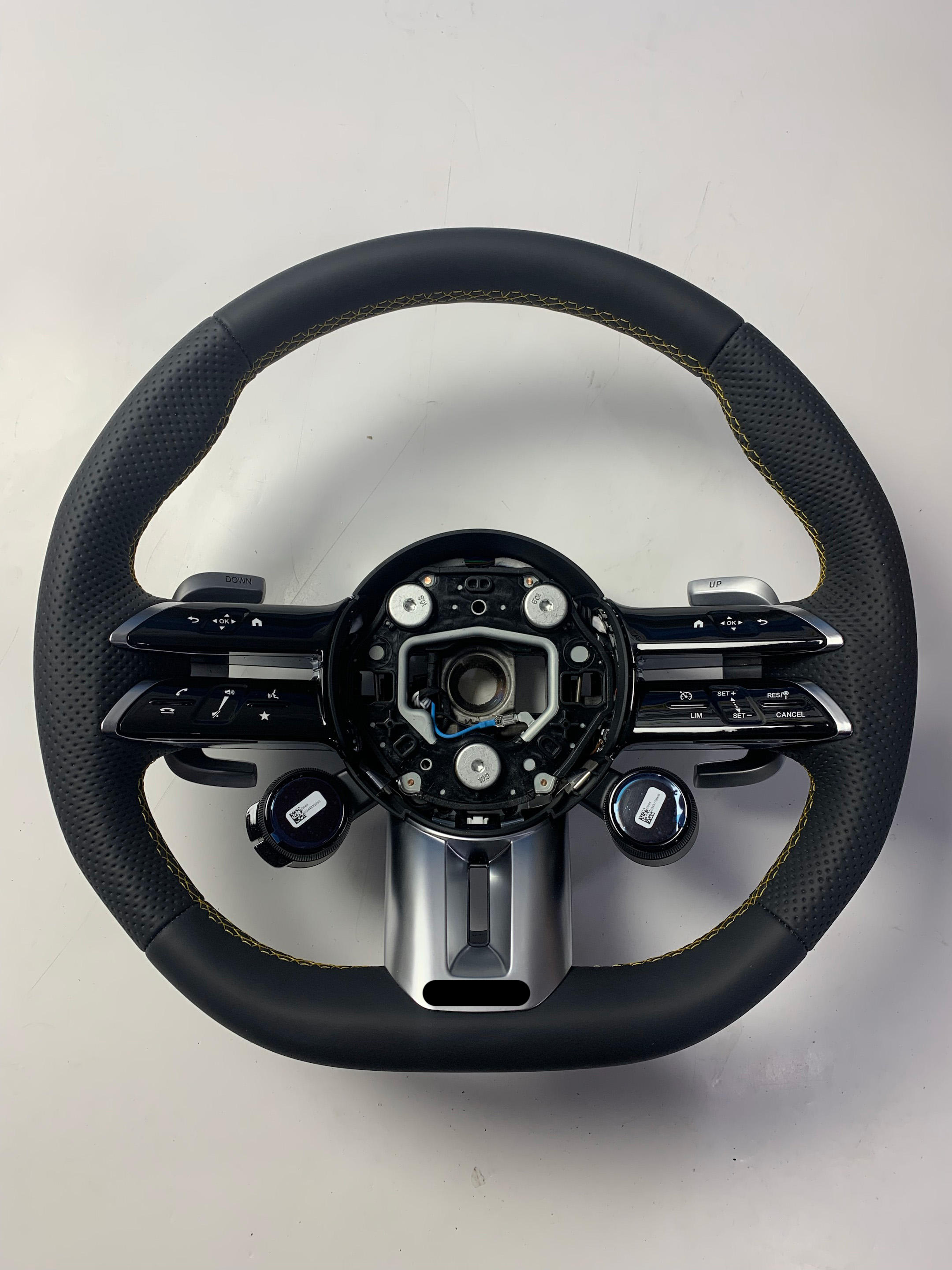 Yellow Stitching with OLED Knob