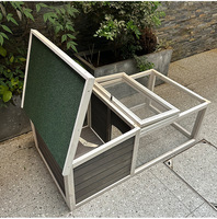 Enclos extérieur haut de gamme en bois massif, écologique et de qualité supérieure, pour lapins, toutes saisons, motif uni, pour jardin