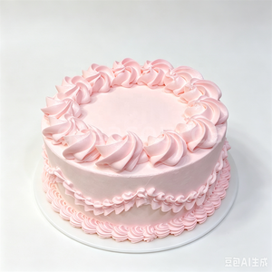 Modelo de Pastel de Crema de Plástico Rosa Vintage de 6 Pulgadas, Pastel Falso Retro Decorado con Repostería, Accesorio de Exhibición de Postres Artificiales para Bodas y Cumpleaños - Product Image 2
