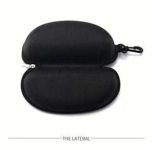 Étui à lunettes en EVA noir de haute qualité, logo personnalisé, étuis et sacs à lunettes de luxe avec fermeture éclair, étui de voyage portable, vente en gros - Product Image 4