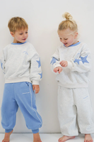 Vente en gros de vêtements pour enfants sweat-shirt et pantalon en éponge française brodés avec écusson étoile ensembles de jogging pour enfants