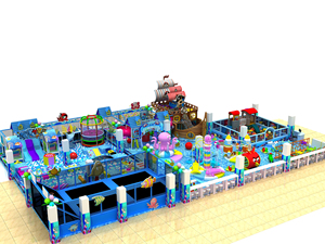 Ensemble d'aire de jeux intérieure Thème marin Théâtre d'intérieur en bois Tapis d'intérieur pour enfants Aire de jeux - Product Image 5