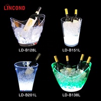 Lincond Creative Haute Qualité Seau À Vin Clignotant Refroidisseur En Plastique Led Éclairage Seau À Glace