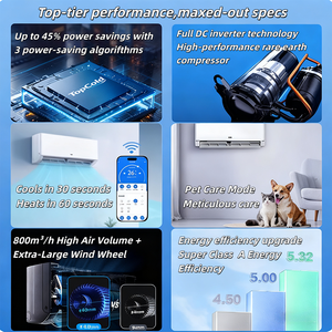 Climatiseurs split à onduleur silencieux de qualité supérieure 9000 12000 18000 24000 BTU, refroidisseur d'air AC OEM pour usage domestique, bureautique et hôtelier - Product Image 5