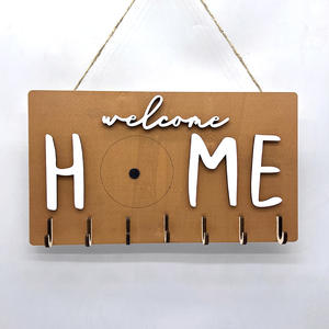 Crochets de rangement pour clés en bois classiques, ornements muraux décoratifs, artisanat, fournitures de bureau personnalisées en une seule pièce - Product Image 5