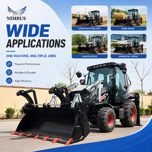 NIMBUS Multi Functional Four Wheel Drive Backhoe <strong>Loader</strong> 6-in-1 Multi-purpose Bucket <strong>Low</strong> Energy Consumption Backhoe <strong>Loader</strong> - Product Image 4