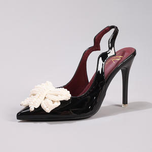 Zapatos de Fiesta Radiantes para Mujer con Tacón de Aguja y Adorno de Plumas, Punta Puntiaguda - Product Image 3