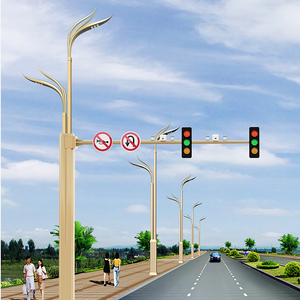 Farola inteligente impermeable personalizada para exteriores 6M 8M IP65 con cámara HD CCTV WIFI equipo de carga - Product Image 1