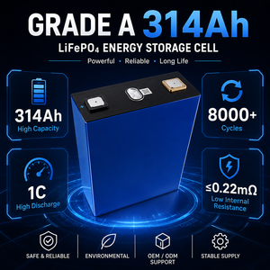 Celda de Batería LiFePO4 de 314 Ah y 3.2 V, Grado GUOKE A, MB31 Prismática, para Almacenamiento de Energía Solar, Más de 10000 Ciclos - Product Image 3