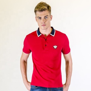 100% algodón al por mayor China camiseta hombres manga solapa rayas otoño estampado personalizado más barato Slim Fit Polo camisa - Product Image 5