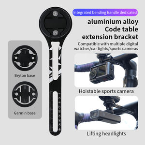 Support d'ordinateur pour guidon de vélo en alliage d'aluminium intégré Support de compteur de vitesse <span class=keywords><strong>GPS</strong></span> pour Garmin <span class=keywords><strong>Bryton</strong></span> - Product Image 2