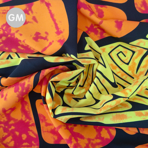 95% Polyester 5% Spandex In Tùy Chỉnh Kỹ Thuật Số Hoa Thiết Kế 4 Cách Spandex Vải Cho Phụ Nữ Quần Áo Châu Phi Thiết Kế Áo Sơ Mi Vải - Product Image 2