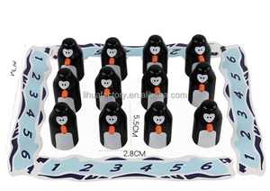 Pingüino de madera Muñecas anidadas Interacción entre padres e hijos Juguete de educación temprana Color Memoria Ajedrez Juego a juego - Product Image 2