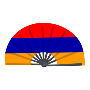 Abanicos Plegables de Bambú con la Bandera de Armenia al por Mayor, Abanico de Mano para Carnaval, Boda, Festival, Fiesta, Agencia de Viajes - Product Image 2