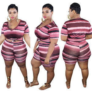 Ensemble court pour femmes, vêtements d'été, existe en grandes tailles, <span class=keywords><strong>5xl</strong></span> - Product Image 2