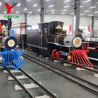 Train miniature à vapeur attrayant pour parc d'attractions à vendre