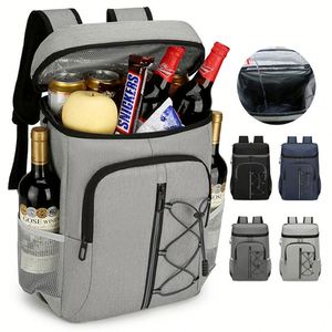 Nouveau style Sac à dos isotherme décontracté en tissu pour pique-nique, plage, extérieur, imperméable, thermique et souple - Product Image 1
