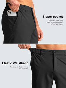 Men's Casual 7" Mid Waist Golf <strong>Work</strong> <strong>Shorts</strong> Lightweight Quick Dry Breathable <strong>Stretch</strong> 3 Pockets Solid Pattern Elastic Worsted - Product Image 3