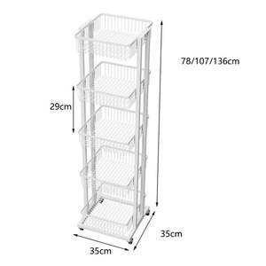 Metal Snack Basket Display <b>Rack</b> Floor Standing Candy Display Stand Snack Wire Basket Supermarket Display Stand - Product Image 4