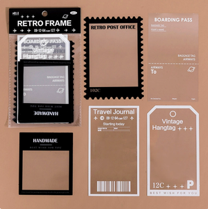 ZY0891A Musée Série Pet Autocollant Sac Rétro Film Main Tente Bricolage Matériel Décoratif Autocollants 6 Modèles - Product Image 5