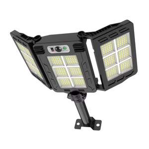 Projecteur solaire à 3 têtes LED pour montage mural extérieur avec télécommande pour l'éclairage des allées de jardin - Product Image 5