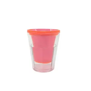 New Arrivals Plastic Shot Cups Glass With Freezer Gel Custom Logo Plastic Shot Cups Small Travel Cup