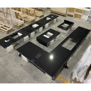 Losas de Cuarzo Negro Sintético con Vetas Doradas para Fabricación de Encimeras, Encimeras para Cocina y Baño - Product Image 6