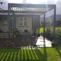 Système de toiture à persiennes en aluminium CHIYUN, écologique, pour extérieur, avec finition thermolaquée, hauteur de 6 pieds