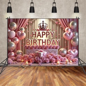 Geburtstags-Hintergrundtuch, Dessert-Tisch, Party, Bankett, Event, Partydekoration, Wandtuch, Fotografie-Hängetuch, 1,2 x 0,8 m - Product Image 5