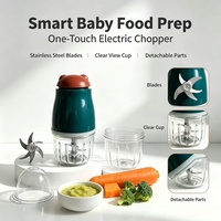 Mini robot culinaire électrique pour bébé, robot culinaire multifonctionnel pour purée d'ail, hachage de viande et aliments pour bébés