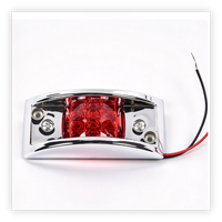 Feu arrière LED chromé Hnld, feu de position latéral, feu de gabarit pour bus, camion, remorque, 12V-24V, étanche, clignotant latéral chromé