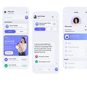 Application de babysitting pour trouver des gardiennes de confiance, réservations flexibles, paiements en ligne sécurisés, statut des stocks, compatible MAC - Product Image 1