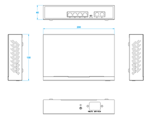 Công tắc POE <span class=keywords><strong>4</strong></span> cổng Gigabit với 2 cổng đường lên RJ45 hỗ trợ truyền 10m/250 mét - Product Image 5