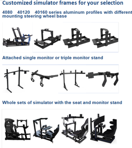 Supporto per Tre Monitor in Profilo di Alluminio, Supporto per Display LCD a 3 Schermi, Montaggio per Tre Monitor per Simulatore di Guida e Cockpit da Corsa - Product Image 6