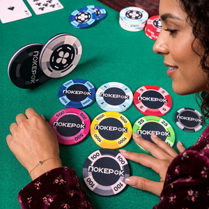 Juego de Fichas de Póker Personalizadas de 10g y 39mm para el Mercado Americano y Ruso, Cerámica Premium para Casino con Texto y Denominaciones en Español - Product Image 1