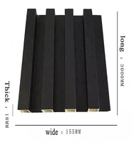 Revêtement mural en composite bois-plastique PVC pour décoration intérieure d'usine, panneau mural rainuré WPC pour intérieur